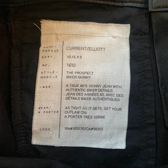 Current Elliot Leather Biker Pant - Picture 11 of 16